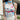BLUE AND WHITE CARTOON CAT TANK TOP WITH CHOKER FOR WOMEN
