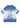 BLUE AND WHITE TIE-DYE SHORT SLEEVE T-SHIRT