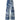 BLUE DENIM CARGO PANTS WIDE LEG LONG STYLE
