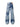BLUE DENIM CARGO PANTS WIDE LEG LONG STYLE