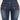 BLUE DENIM FLARE JEANS WITH CROSS EMBROIDERY HIGH STRETCH SOLID COLOR