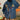 BLUE DENIM SHIRT WITH CAT EMBROIDERY FOR MEN AND WOMEN