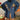 BLUE DENIM SHIRT WITH CAT EMBROIDERY FOR MEN AND WOMEN