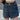 BLUE DENIM SKORT WITH POCKETS AND UNIQUE IRREGULAR DESIGN
