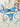 BLUE FLORAL LINGERIE SET ROMANTIC FLORAL EMBROIDERY INTIMATE APPAREL