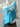 BLUE FLORAL ONE-SHOULDER TOP Y2K SINGLE SHOULDER