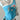 BLUE FLORAL ONE-SHOULDER TOP Y2K SINGLE SHOULDER