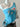 BLUE FLORAL ONE-SHOULDER TOP Y2K SINGLE SHOULDER