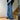 BLUE LOOSE-FITTING JEANS WITH GREEN SIDE STRIPES FOR MEN AND WOMEN