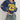 BLUE NUMBER KNIT SWEATER ELEGANT V-NECK PULLOVER