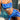 BLUE PATTERNED BIKINI SET: AZURE ELASTANE FABRIC