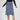BLUE PLAID A-LINE MIDI SKIRT