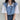 BLUE RIBBED KNIT VEST OVER WHITE COLLARED SHIRT FOR CASUAL SUMMER STYLE