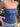 BLUE TUBE TOP WITH BOW - BUTTERFLY PRINT BANDEAU FOR FLATTERING FIT - L - Sweetheart Supplies