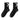 BOW RUFFLE SOCKS: BLACK FREE SIZE PAIR