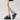 BOW RUFFLE SOCKS: BLACK FREE SIZE PAIR