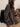 BROWN AND BLUE STRIPED HOODED SWEATER LOOSE FIT Y2K STYLE