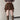 BROWN ASYMMETRICAL BELTED SKIRT FOR WOMEN