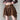 BROWN ASYMMETRICAL BELTED SKIRT FOR WOMEN