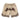 BROWN ATHLETIC SHORTS WITH DRAWSTRING AND EMBROIDERED DETAIL
