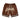 BROWN ATHLETIC SHORTS WITH DRAWSTRING AND EMBROIDERED DETAIL