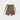 BROWN ATHLETIC SHORTS WITH WHITE ACCENTS FOR ACTIVE WEAR AND FITNESS