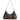 BROWN BAGUETTE BAG WITH Y2K BUCKLE ACCENTS