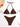 BROWN BIKINI SET WITH COVER-UP ELASTANE FABRIC
