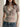 BROWN BUTTON FITTED TOP Y2K