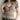 BROWN BUTTON FITTED TOP Y2K