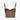 BROWN CORSET-STYLE TOP WITH STRAPS FOR SHEER SPECIAL OCCASION
