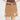 BROWN DENIM MINI SKIRT DISTRESSED STAR PATCH