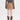 BROWN DENIM MINI SKIRT DISTRESSED STAR PATCH