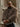 BROWN FAUX FUR JACKET WITH LONG SLEEVE AND STAND COLLAR LOOSE FIT