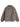 BROWN FAUX FUR JACKET WITH LONG SLEEVE AND STAND COLLAR LOOSE FIT