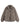 BROWN FAUX FUR JACKET WITH LONG SLEEVE AND STAND COLLAR LOOSE FIT