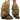 BROWN FAUX FUR TRIM BOOTS FAUX FUR LEG