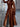 BROWN FAUX LEATHER TRENCH COAT WITH BELTED WAIST