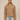 BROWN FLEECE COLLARED PULLOVER WITH OVERSIZED DROPPED SHOULDERS