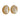 BROWN GOLD RIM EARRINGS ZINC ALLOY AESTHETIC EARRINGS