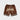 BROWN GRAPHIC PRINT ATHLETIC SHORTS FOR COMFORTABLE COTTON T-SHIRT PAIRING