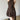 BROWN HALTER ASYMMETRICAL DRESS PARTY COCKTAIL