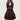 BROWN HALTER DRESS TIERED SKIRT SUNDRESS