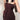 BROWN HALTER NECK DRESS WITH CHIC HALTER NECKLINE