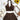 BROWN HALTER TOP AND SKIRT SET