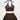 BROWN HALTER TOP AND SKIRT SET