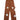 BROWN JEANS WITH WHITE STAR PATTERN - MID WAIST DESIGN
