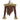 BROWN KNIT TOP FAUX FUR TRIM RIBBED CONSTRUCTION