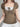 BROWN LACE TRIM PUFF SLEEVE TOP SUMMER KNIT