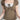 BROWN LACE TRIM PUFF SLEEVE TOP SUMMER KNIT